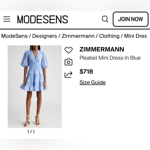 Zimmermann pleated organza dress jacaranda - Picture 6 of 11